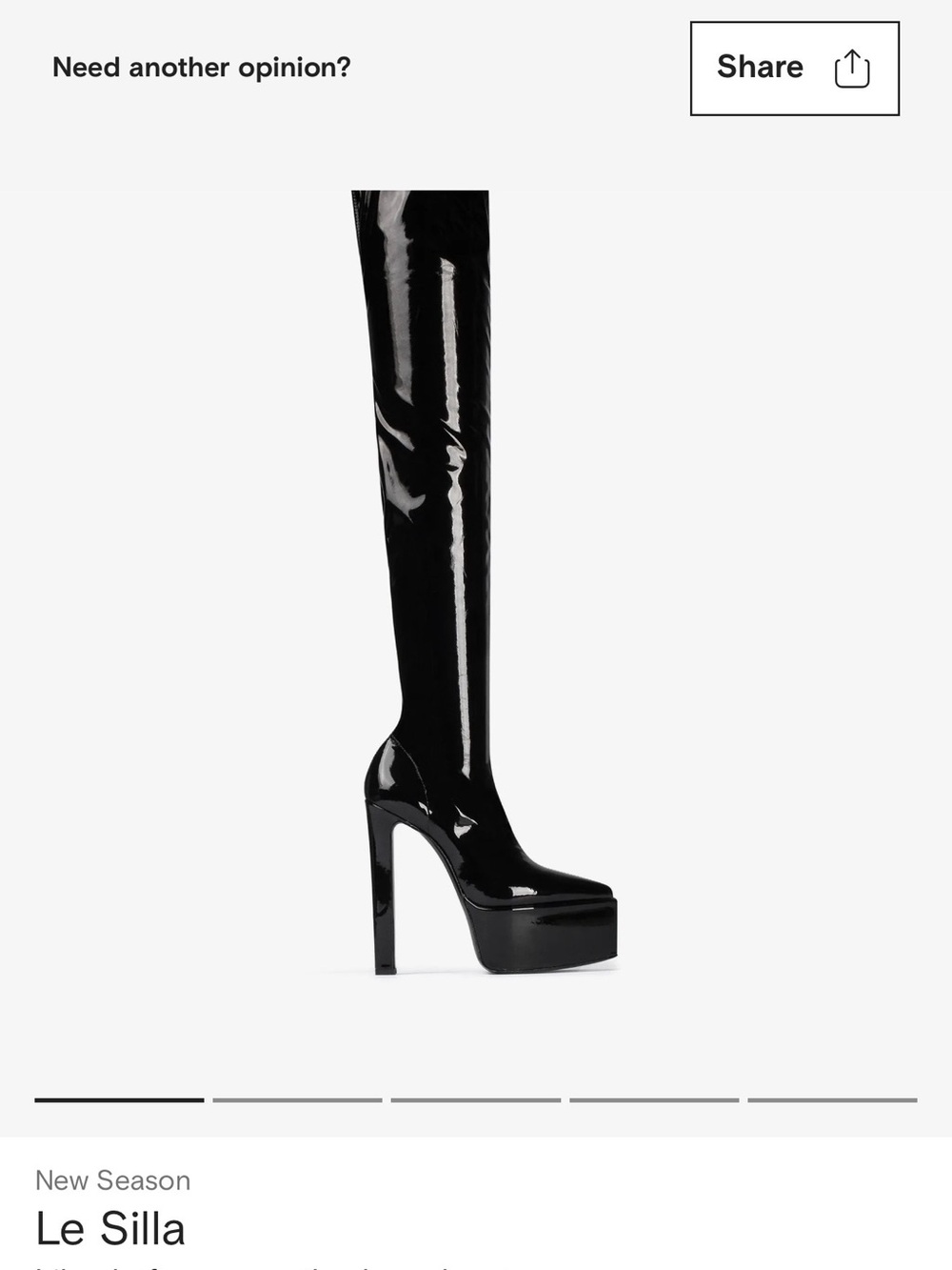 Black Patent Over-the-Knee Platform Boots
